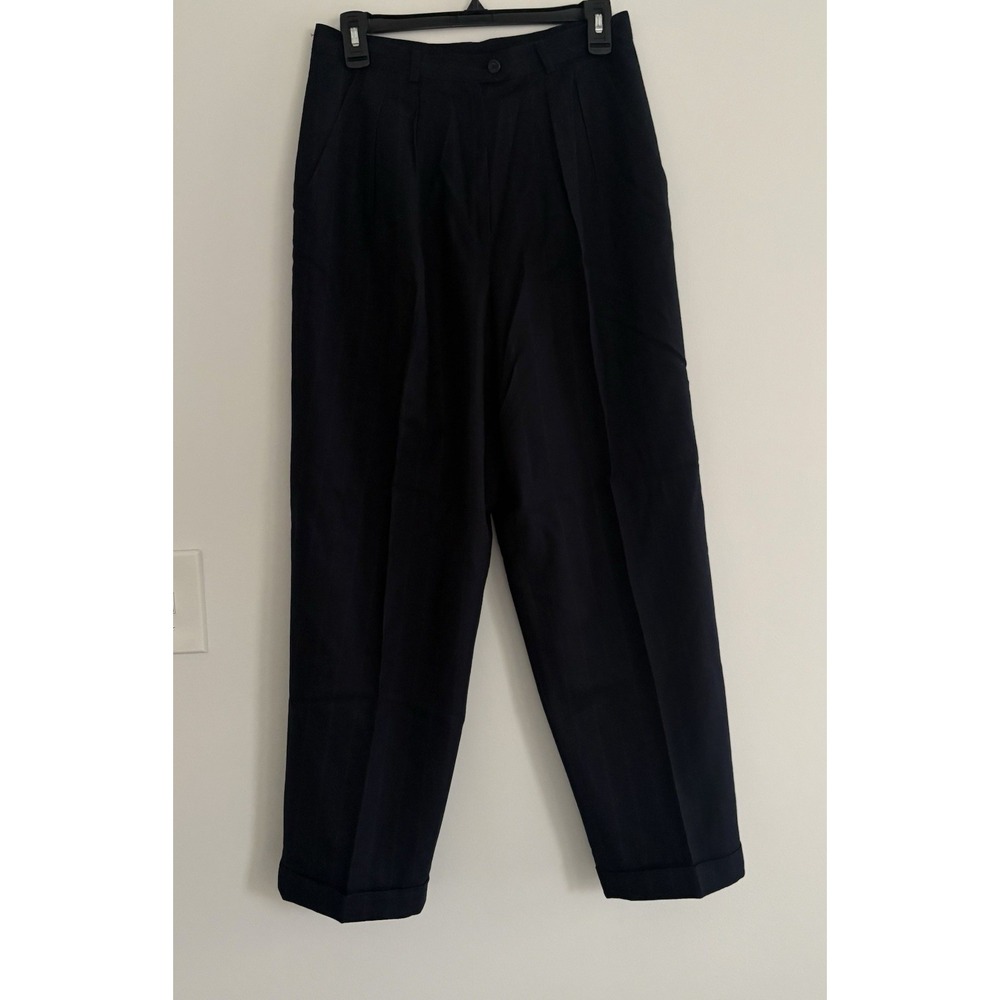 Ralph Lauren Pinstripe Worsted Wool Pleated High Rise Pants Old MoneyMinimalist
